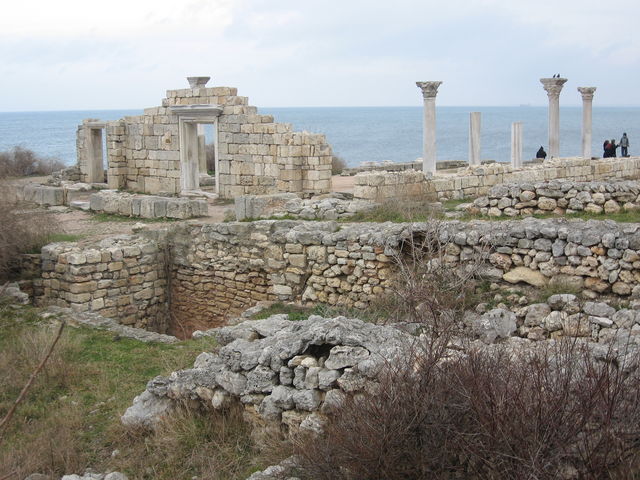 famous marble columns of Khersones